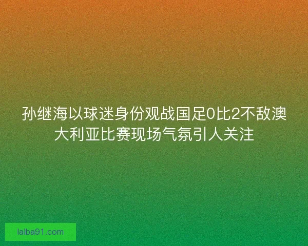 孙继海以球迷身份观战国足0比2不敌澳大利亚比赛现场气氛引人关注 孙继海以球迷身份观战国足0比2不敌澳大利亚比赛现场气氛引人关注